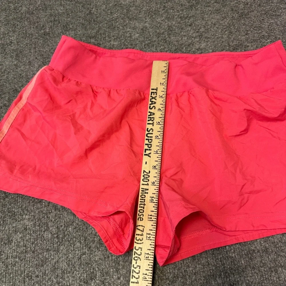 Adidas Shorts Womens Size L Pink ClimaCool Athletic Running Gym Side Stripes